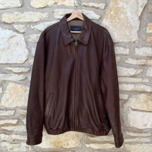 Daniel Cremieux Lamb Leather Jacket Brown 2XL